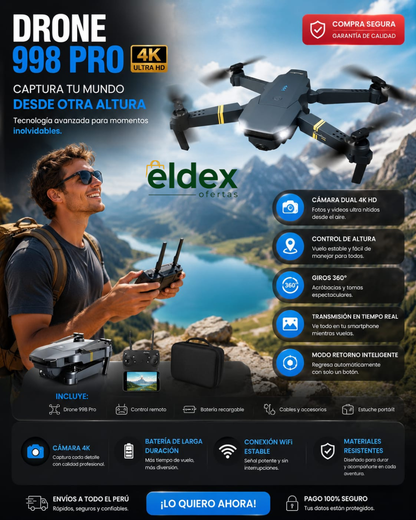 🚁 AeroX 998 Pro™ — Mini Dron con Cámara