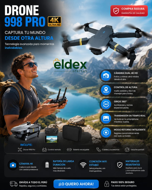 🚁 AeroX 998 Pro™ — Mini Dron con Cámara